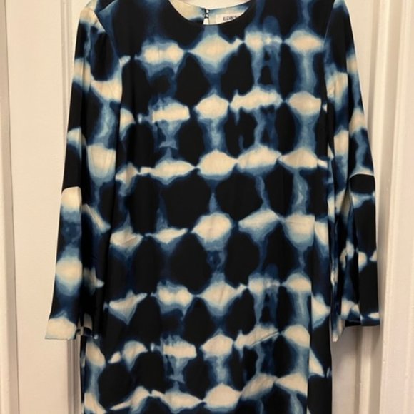 Elizabeth and James Blue Tie Dye Dress, Size Medium - Picture 2 of 3